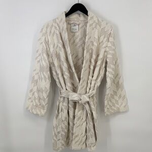 ☁️ Hotel Collection cotton cream Beige Textured short Robe